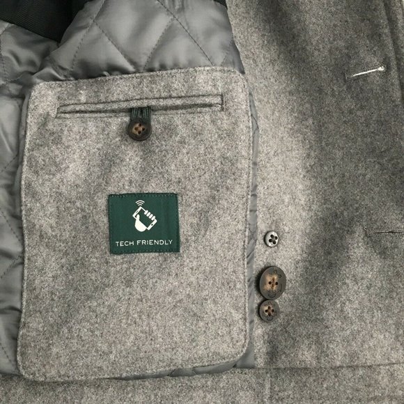 NWT Lauren Ralph Lauren Big Boys Pea Coat Grey - Picture 6 of 7